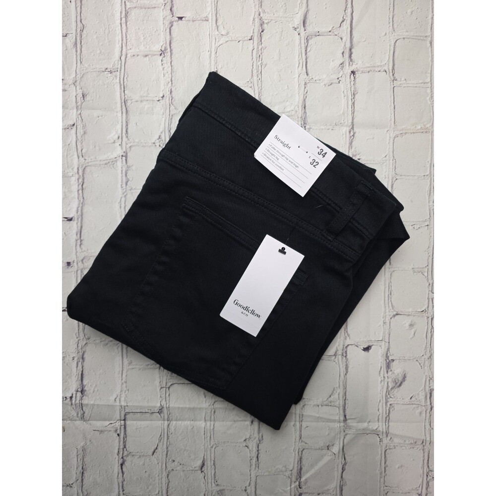 Goodfellow & Co Men's 34x32 Straight Fit Black Denim Jeans